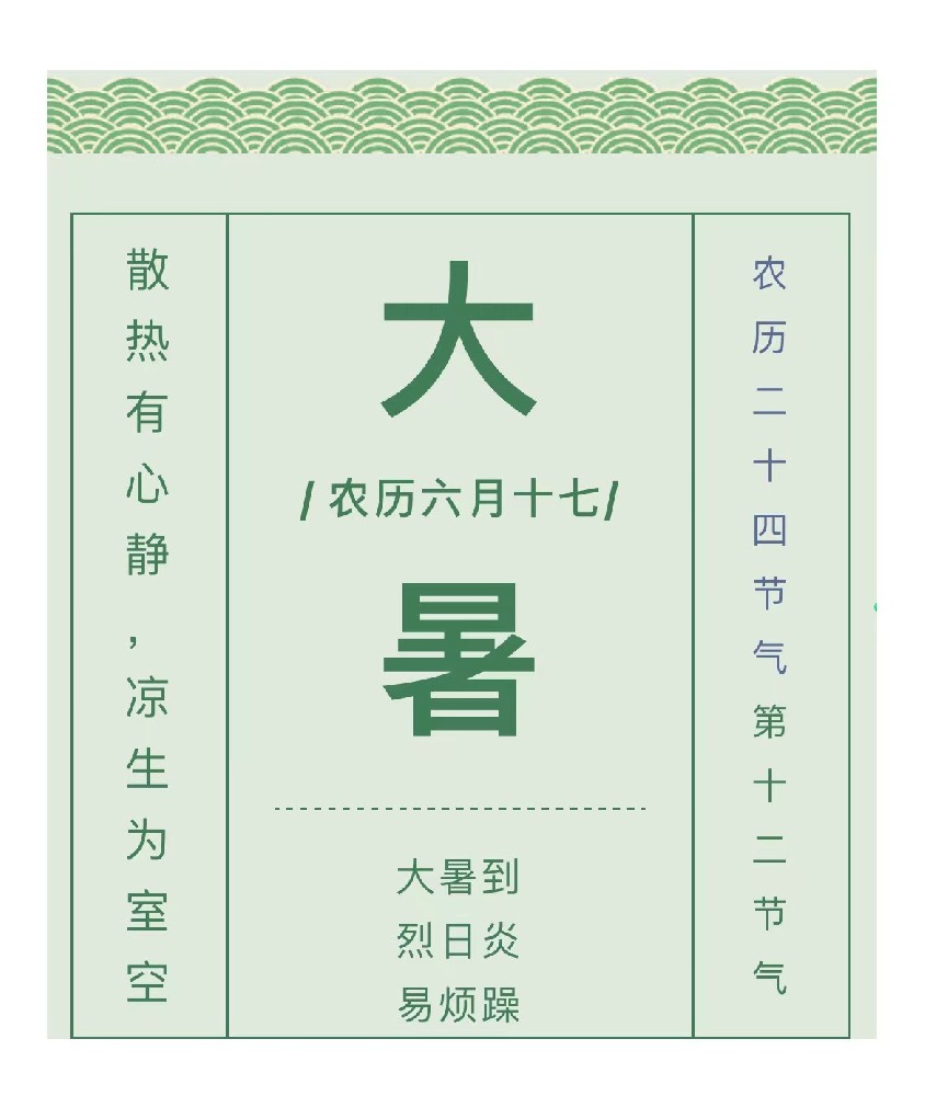 大暑到，易煩躁
